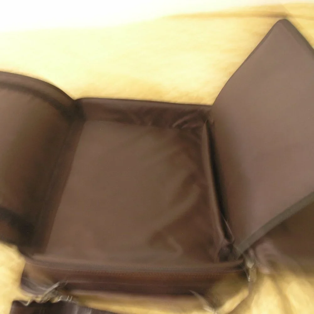 TUMI Dark Brown Leather Expandable Laptop Organizer Briefcase